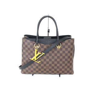 Louis Vuitton Riverside Damier Black Taurillon Leather Bag Brown